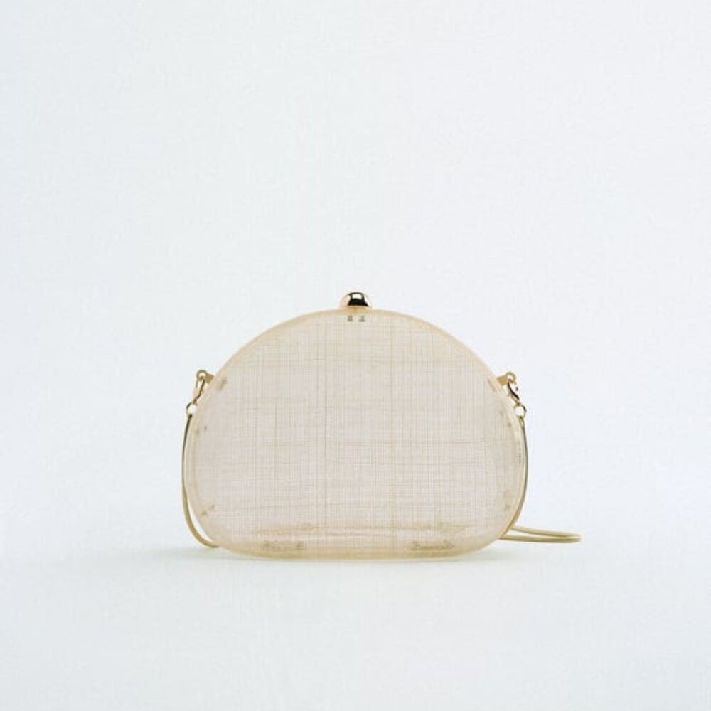 Zara Transparent Box Bag Clutch NWT